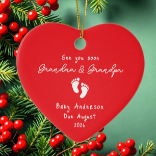 Schwangerschaftsankündigung Ultra Sound Weihnachte Keramik Ornament