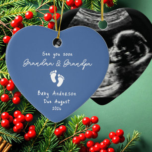 Schwangerschaftsankündigung Ultra Sound Weihnachte Keramik Ornament