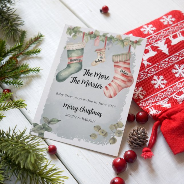 Schwangerschaftsankündigung umso besser feiertagskarte (Von Creator hochgeladen)