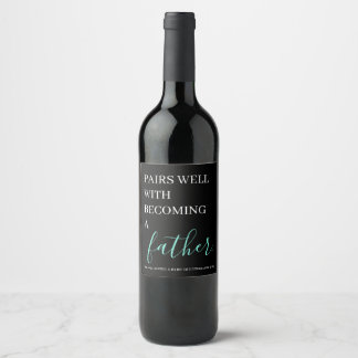 Schwangerschaftsankündigung Vaterwein Weinetikett