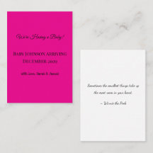 Schwangerschaftsankündigung!