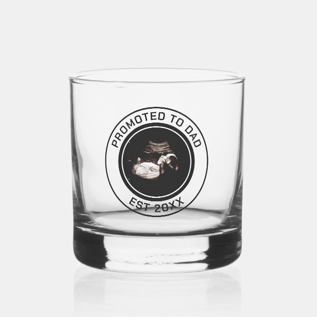 Schwangerschaftsankündigung Whiskyglas (Vorderseite)