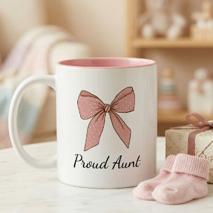 Schwangerschaftsankündigungsgeschenk für stolze Ta Zweifarbige Tasse