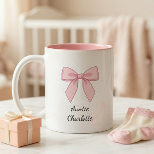 Schwangerschaftsankündigungsgeschenk für Tante Bow Zweifarbige Tasse