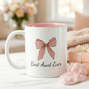 Schwangerschaftsankündigungsgeschenk für Tante mit Zweifarbige Tasse