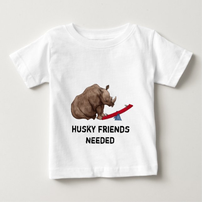 Schwanken-Nashorn Baby T-shirt (Vorderseite)