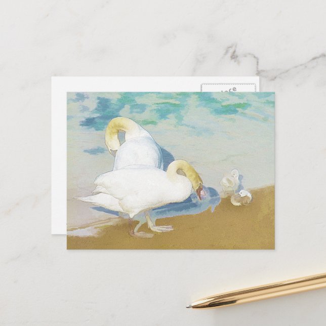 SCHWANKEN POSTKARTE (Vorderseite/Rückseite Beispiel)