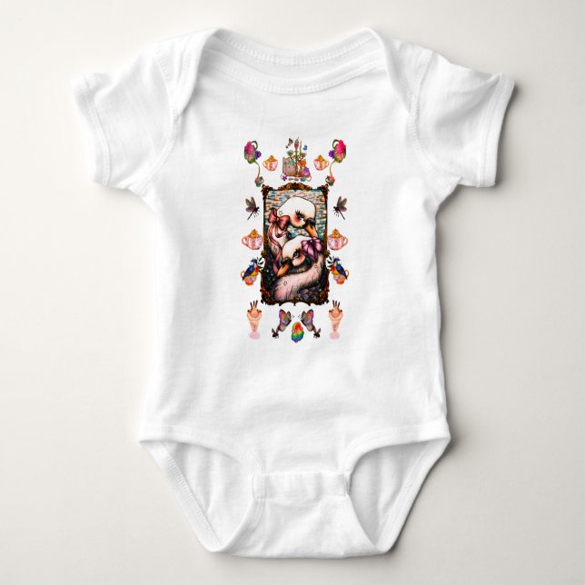 Schwanliebhaber Baby Strampler (Vorderseite)