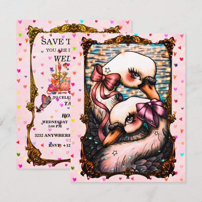 Schwanliebhaber Save The Date (Vorne/Hinten)