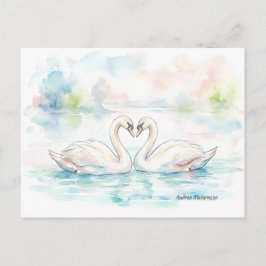 Schwanliebhaber - Valentinstag Feiertagspostkarte