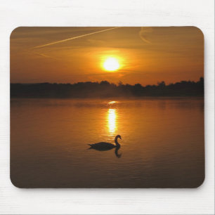 Schwansonnenuntergang mousepad