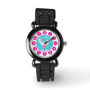 Schwantanz auf launischen Kunstmädchen des Armbanduhr