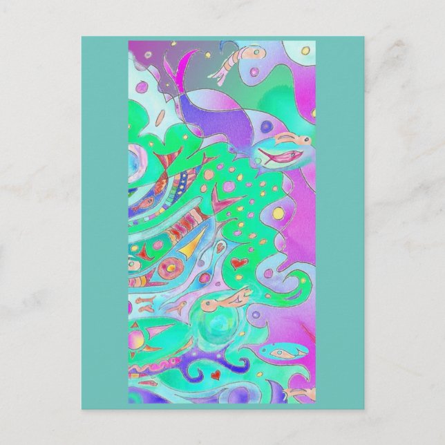 Schwanz Art Postkarte (Vorderseite)