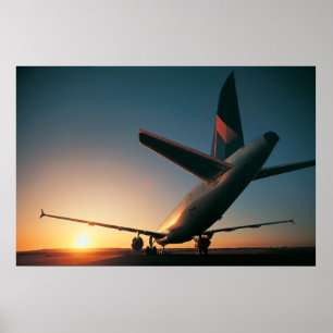 Schwanz der aufsteigenden Sonne - Airbus A320 Poster