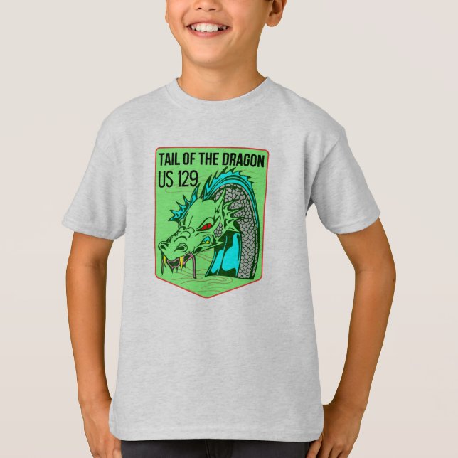 Schwanz der Dragon Deals Gap Motorrad-Geschenke T-Shirt (Vorderseite)