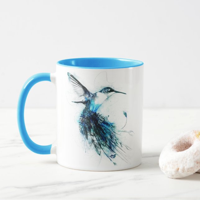 Schwanz der Humming-Bird-Funktion Tasse (Mit Donut)