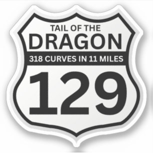 Schwanz des Drachen Deals Gap Motorrad-Radtour  Aufkleber