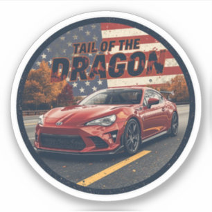 Schwanz des Drachen Deals Gap Sportwagen-Roadtrip Aufkleber