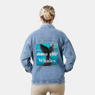 Schwanz eines Whales - die Wale Gerettet Jeansjacke