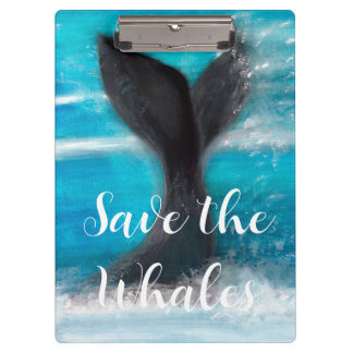 Schwanz eines Whales - die Wale Gerettet Klemmbrett