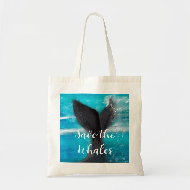 Schwanz eines Whales - die Wale Gerettet Tragetasche (Vorne)