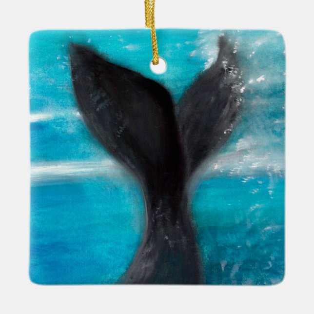 Schwanz eines Whales Keramikornament (Vorderseite)