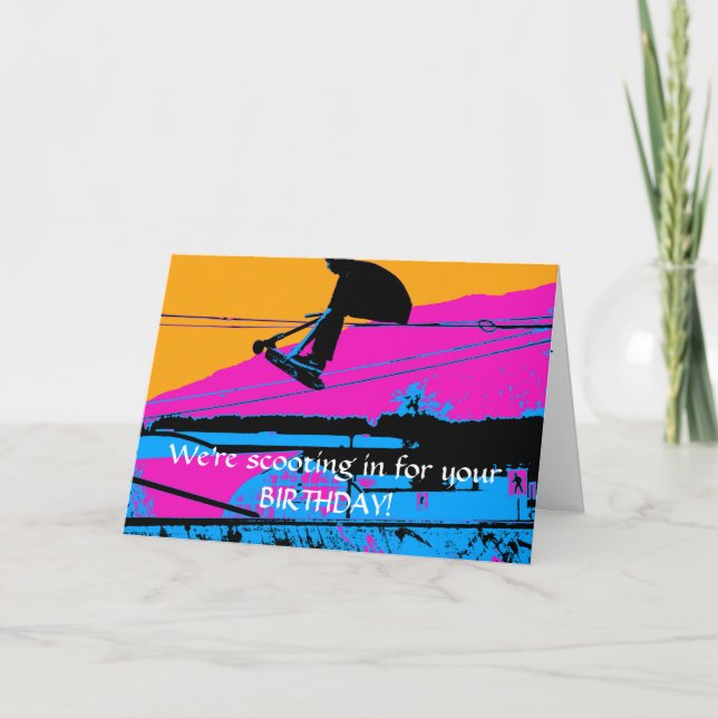 Schwanz Grabbing High Flying Scooter Karte (Vorderseite)