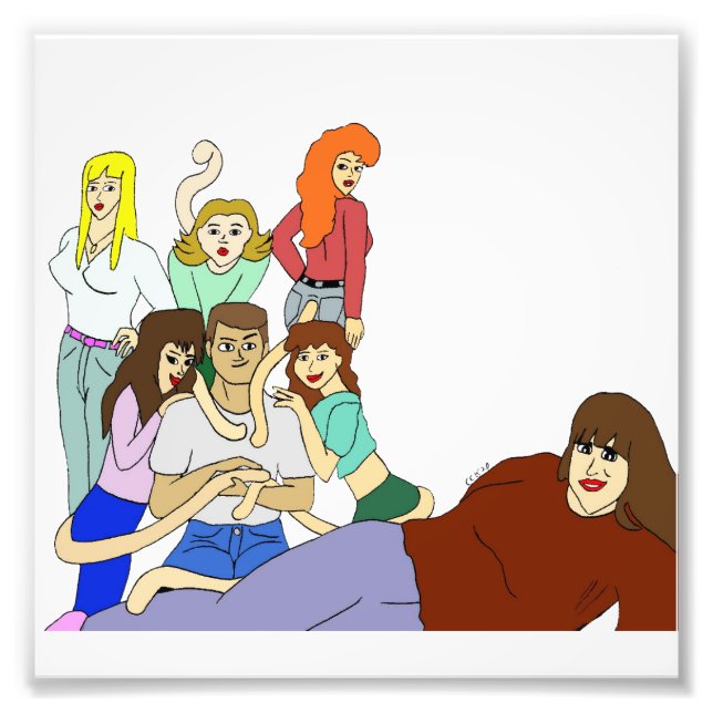 Schwanz harem fotodruck (Vorne)