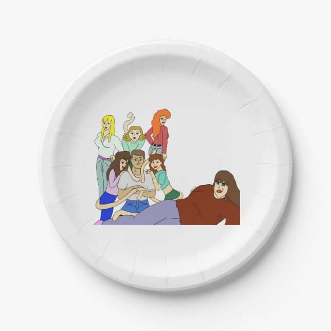 Schwanz harem pappteller (Vorderseite)