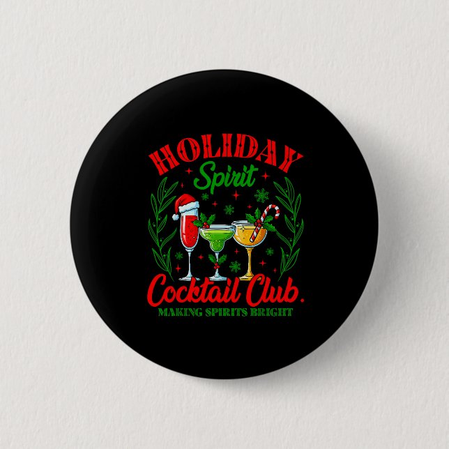 Schwanz Holiday Srit Club Weihnachts-Drink Button (Vorderseite)