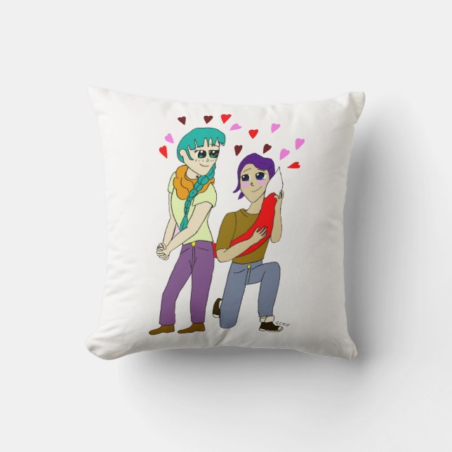 Schwanz Liebe Kissen (Vorderseite)