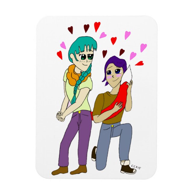 Schwanz Liebe Magnet (Vertikal)