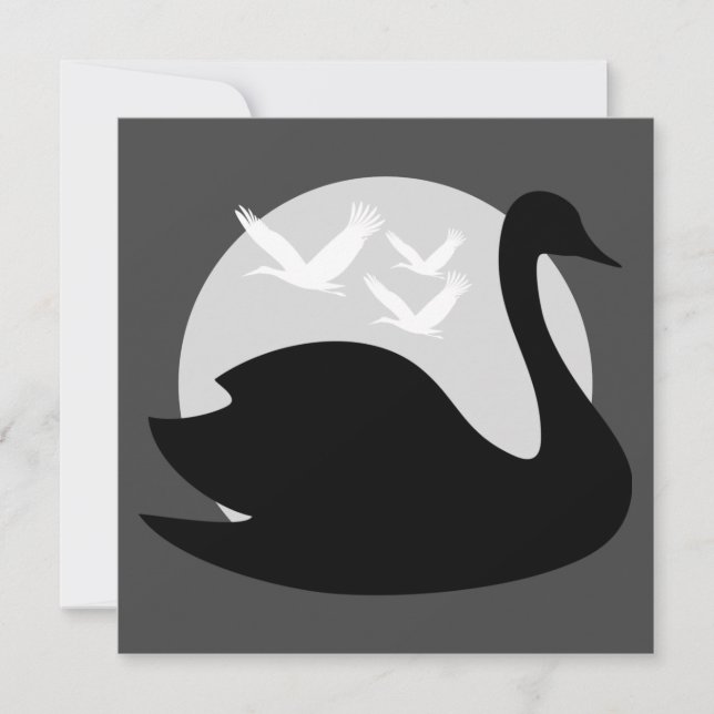 Schwanz-Risiko für Schwarzen Einladung (Vorderseite)