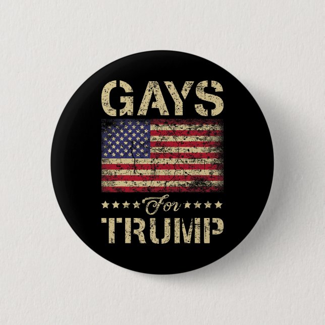 Schwänze für die amerikanische Fahne der Trump-US  Button (Vorderseite)