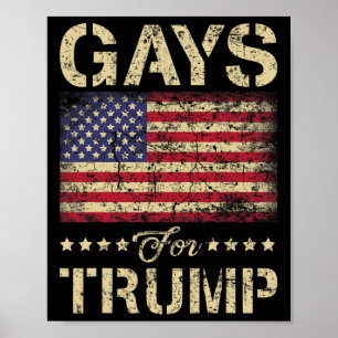 Schwänze für die amerikanische Fahne der Trump-US  Poster