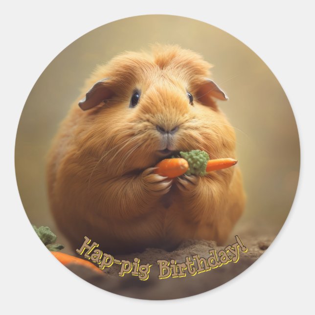 Schwänze Geburtstag! Runder Aufkleber (Vorderseite)