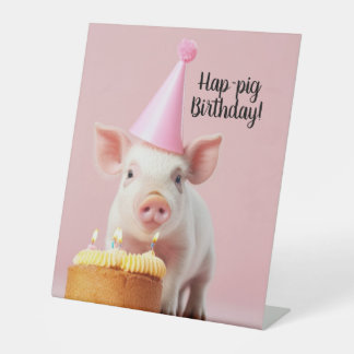 Schwänze Geburtstag! Sockelschild