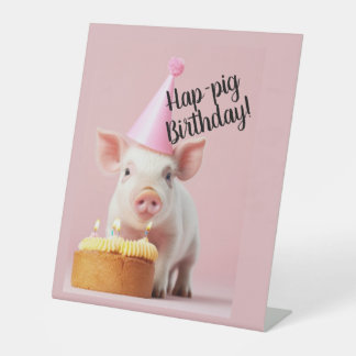 Schwänze Geburtstag! Sockelschild