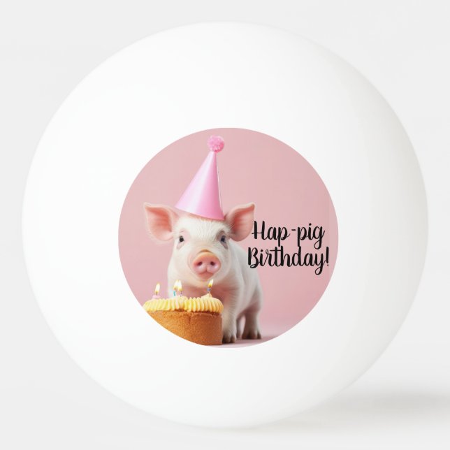 Schwänze Geburtstag! Tischtennisball (Vorderseite)