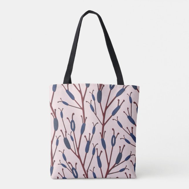 Schwänze gegen ein rosa Feld Tasche (Rückseite)