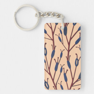 Schwänze gegen Pfirsichhintergrund Schlüsselanhänger