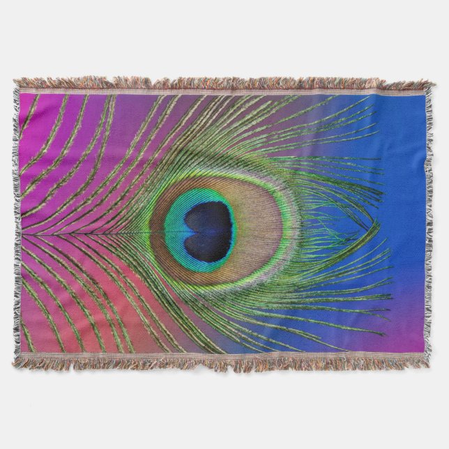 Schwanzfeder eines Pfaus Decke (Vorderseite)