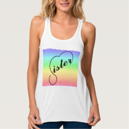 Schwanziger, farbiger Regenbogen Tank Top