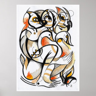 Schwanzwingernpinsel Poster