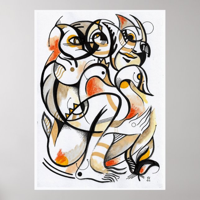 Schwanzwingernpinsel Poster (Vorne)