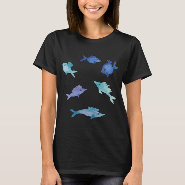 Schwarm kleiner Fische T-Shirt (Vorderseite)