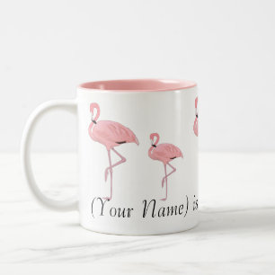 Schwarm Rosa Flamingos Benutzername Zweifarbige Tasse