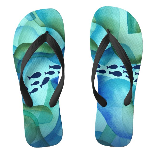 Schwärmen von Flip Flops im Fischmeer (Fußbett)