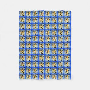 Schwarthaarmuster blau fleecedecke