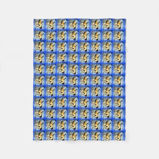 Schwarthaarmuster blau fleecedecke (Vorderseite)